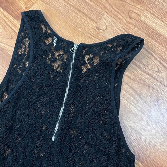 Wilfred Aritzia Lace Zipper Back Tank Top Black Size Medium M - Picture 7 of 9